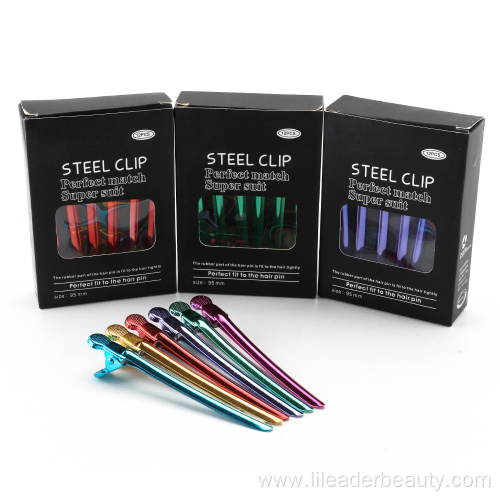 Colorful Metal Sectioning Hair Clips Duck Bill Clips